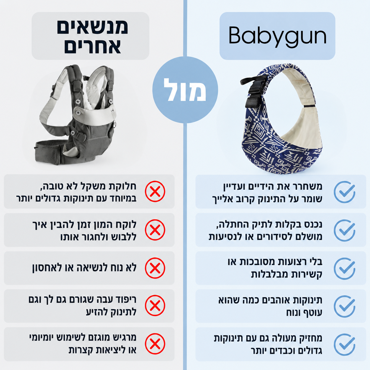 מנשא כתף של BabyGun
